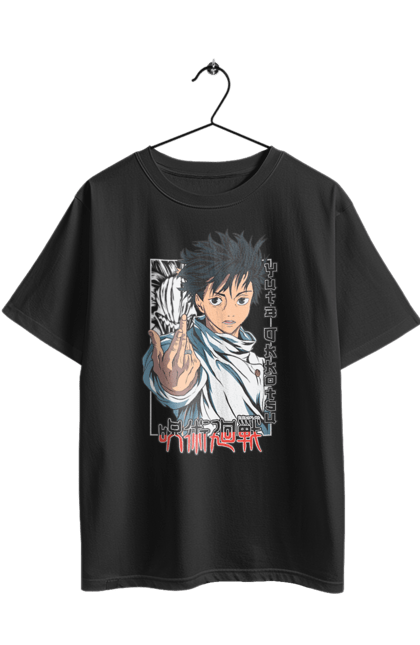 Футболка оверсайз з принтом "Магічна битва Юта Оккоцу". Anime, jujutsu kaisen, manga, yuta, yuta okkotsu, аніме, магічна битва, манга, юта оккоцу. 2070702