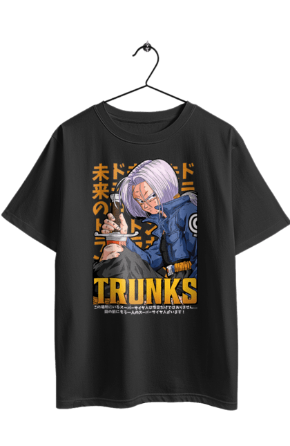 Футболка оверсайз з принтом "Перли дракона Транкс". Anime, dragon ball, manga, trunks, аніме, манга, перли дракона, транкс. 2070702