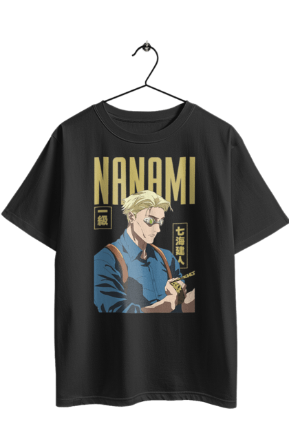 Футболка оверсайз з принтом "Магічна битва Нанамі". Anime, jujutsu kaisen, manga, nanami, nanami kento, аніме, магічна битва, манга, нанамі, нанамі кенто. 2070702