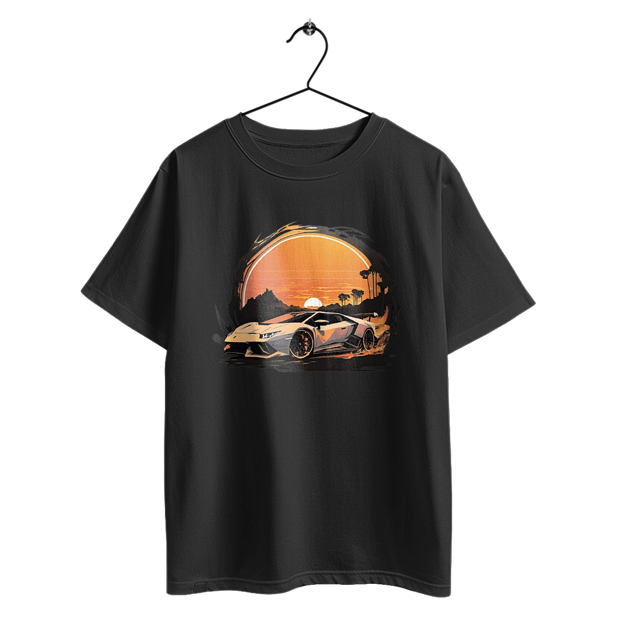 Lamborghini at sunset