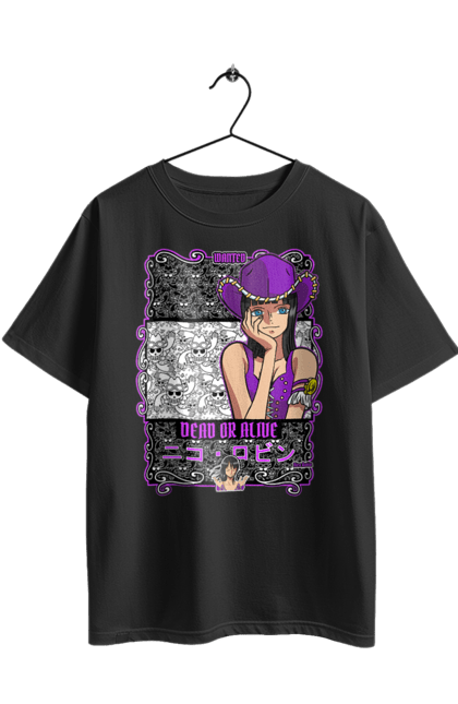 Футболка оверсайз з принтом "Ван Піс Ніко Робін". Nico robin, one piece, аніме, ван пис, ван піс, дитина диявола, манга, ніко робін, світ революції. 2070702