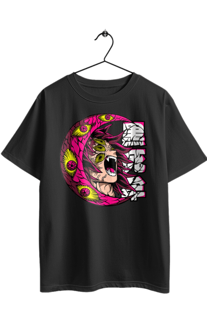 Футболка оверсайз з принтом "Винищувач Демонів Кокушибо". Demon slayer, kimetsu no yaiba, kokushibo, аніме, винищувач демонів, вища луна, дванадцять лун, демон, кокушибо, манга. 2070702