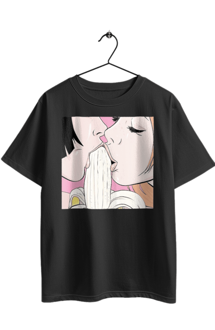 Футболка оверсайз з принтом "Дівчата Їдять Банан". Лизати, смоктати. 2070702