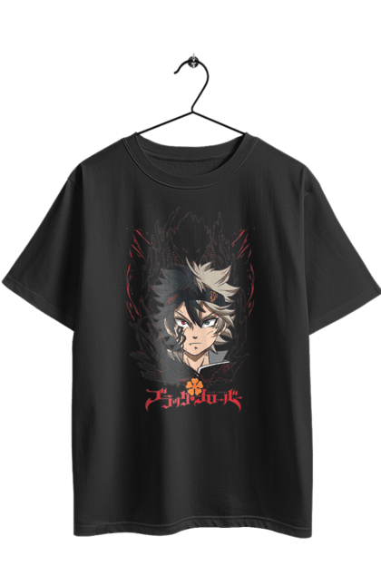 Футболка оверсайз з принтом "Black Clover Аста". Anime, asta, black clover, manga, wizard king, аніме, аста, король магів, манга, чорна конюшина. 2070702
