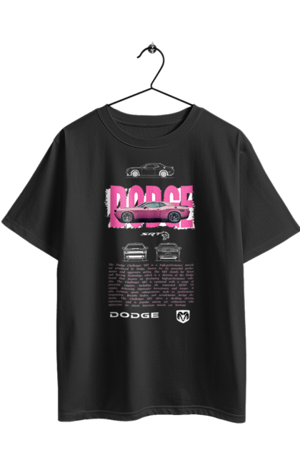 Футболка оверсайз з принтом "Dodge". Challenger, chrysler, dodge, авто, автомобіль, гонка, додж. 2070702