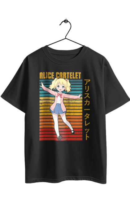 Футболка оверсайз з принтом "Золота мозаїка Аліса Картелет". Alice cartelet, anime, kiniro mosaic, kinmoza, manga, аліса, аліса картелет, аніме, золота мозаїка, манга. 2070702