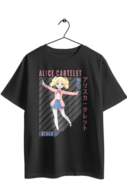 Футболка оверсайз з принтом "Золота мозаїка Аліса Картелет". Alice cartelet, anime, kiniro mosaic, kinmoza, manga, аліса, аліса картелет, аніме, золота мозаїка, манга. 2070702