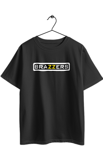 Футболка оверсайз з принтом "Brazzers". Бразерс, браззерс, порно хаб, порнохаб. 2070702