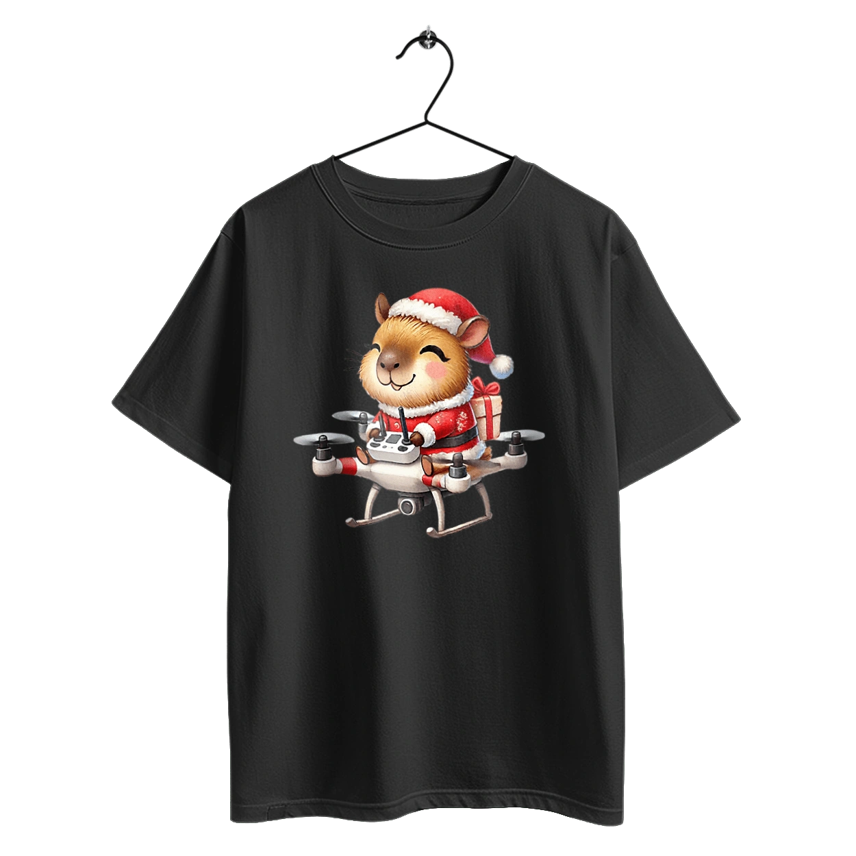 Christmas Capybara with a Gift