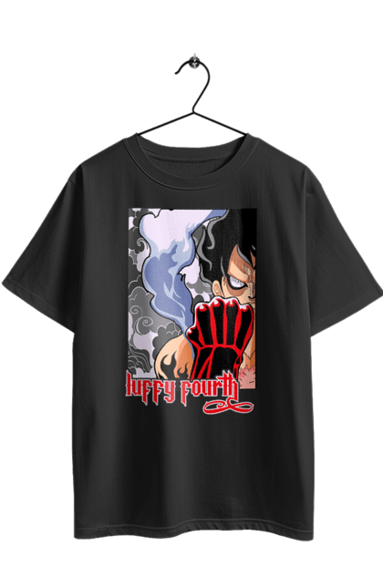 Футболка оверсайз з принтом "Ван Піс Луффі". Luffy, one piece, аніме, ван піс, великий куш, луффі, манга, монки де луффі, пірати. 2070702