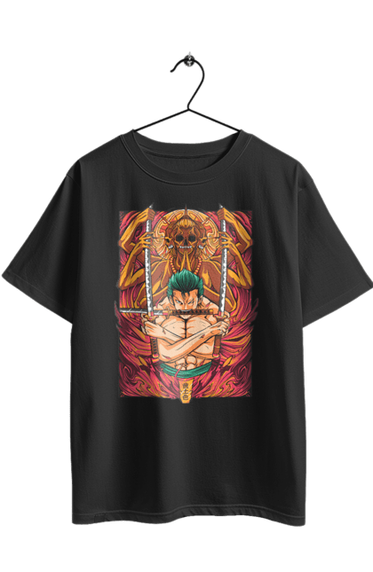 Футболка оверсайз з принтом "Ван Піс Зоро". One piece, roronoa zoro, аніме, ван пис, ван піс, зоро, манга, ророноа зоро, фехтувальник. 2070702