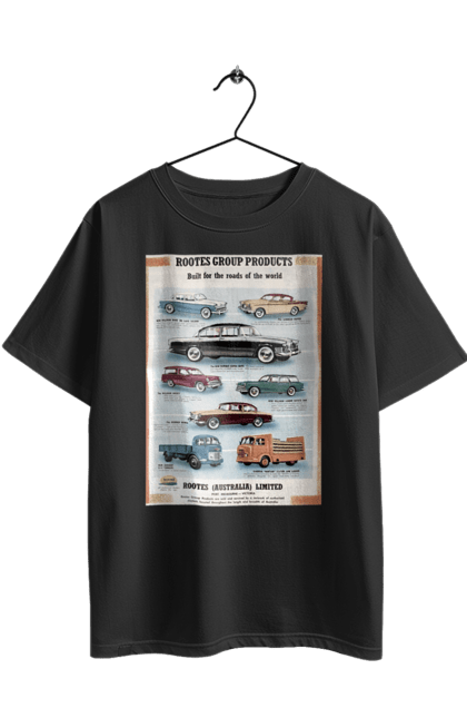 Футболка оверсайз з принтом "Аутомобільйо". Rootes, rootes (australia) limited, rootes group, rootes group products. 2070702