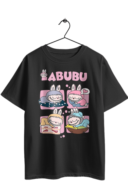 Футболка оверсайз з принтом "Сон Labubu". Labubu, weird cute, іграшки, лабубу. 2070702