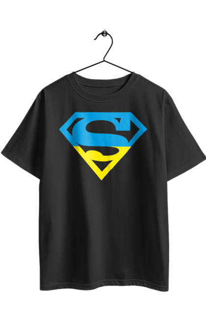 Футболка оверсайз з принтом "Україна супер". Символіка, супер, україна. 2070702