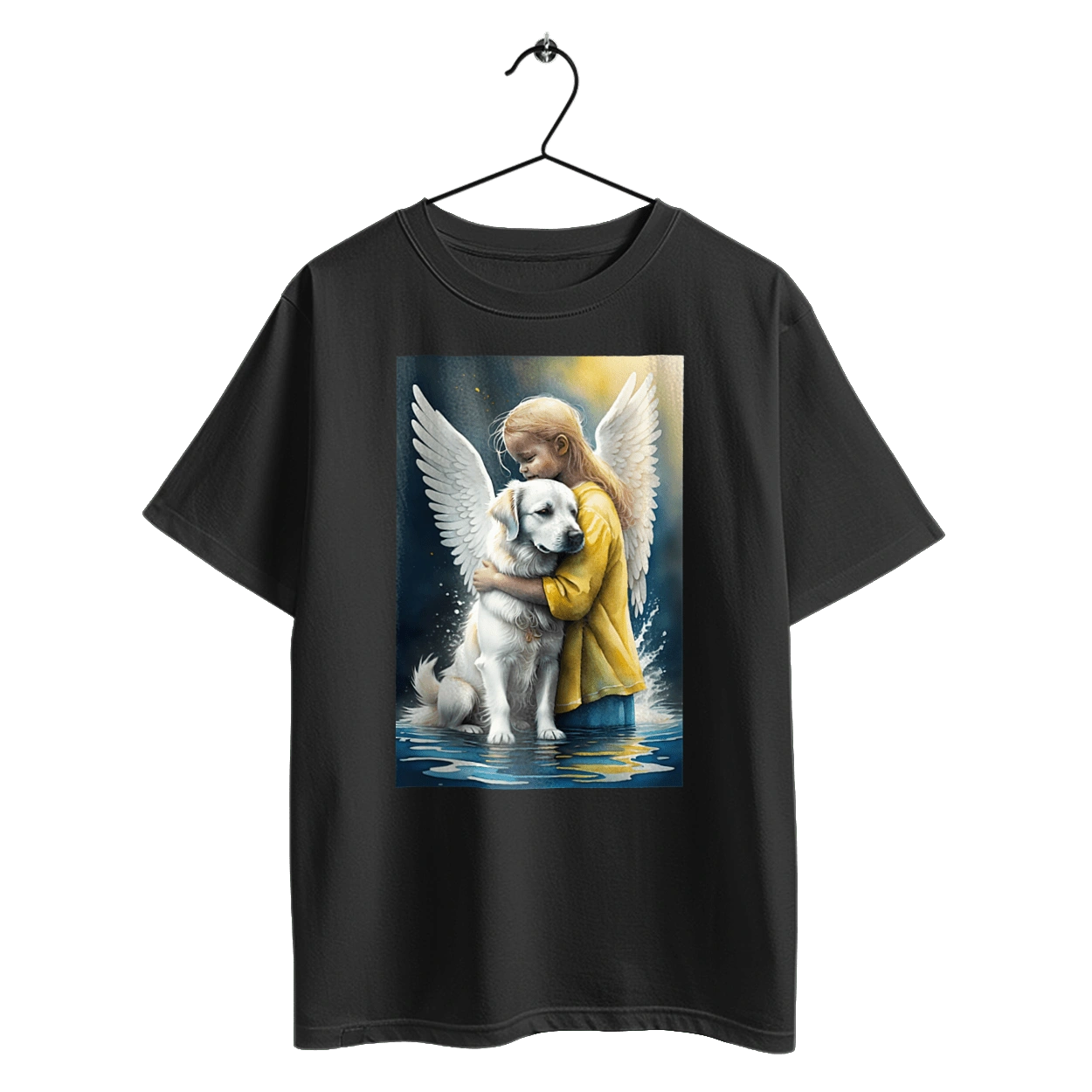 Девочка и собака ангел [память погибшим животным]