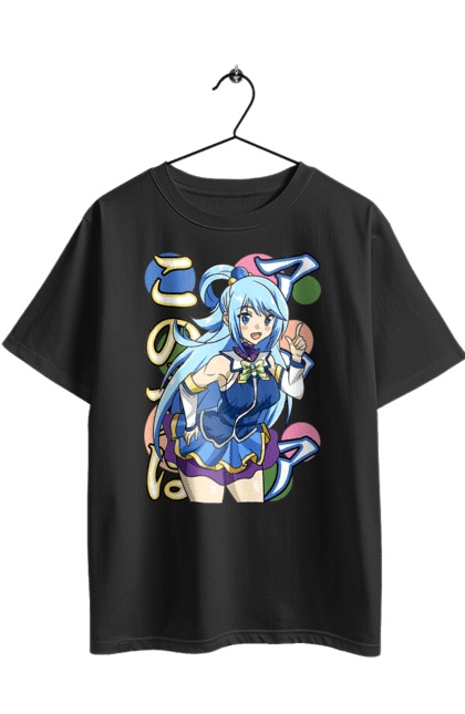 Oversized t-shirt with prints KonoSuba. Anime, aqua, konosuba, manga, novel. 2070702