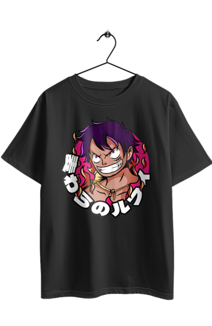 Футболка оверсайз з принтом "Ван Піс Луффі". Luffy, one piece, аніме, ван піс, великий куш, луффі, манга, монки де луффі, пірати. 2070702