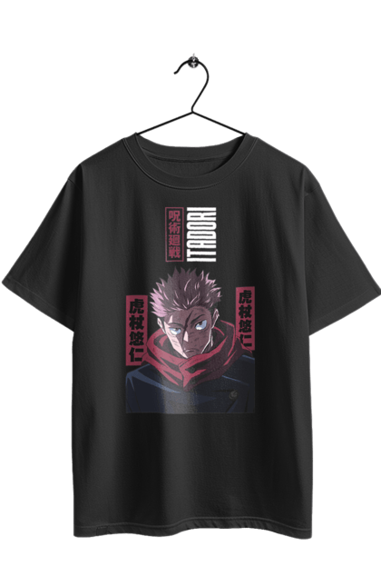 Футболка оверсайз з принтом "Магічна битва Ітадорі". Anime, jujutsu kaisen, manga, аніме, ітадорі, магічна битва, манга, містика, сукуна, темне фентезі. 2070702