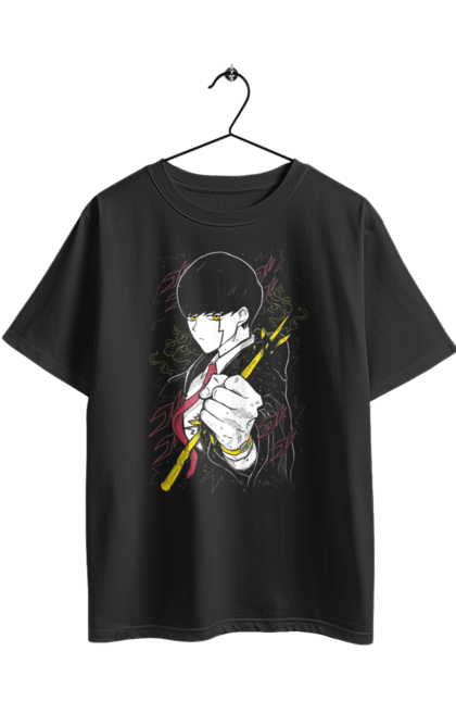 Футболка оверсайз з принтом "Магія та мʼязи Меш Берндед". Mash burnedead, комедія, магія та м`язи, магія та мʼязи, манга, меш, меш берндед, пригоди. 2070702