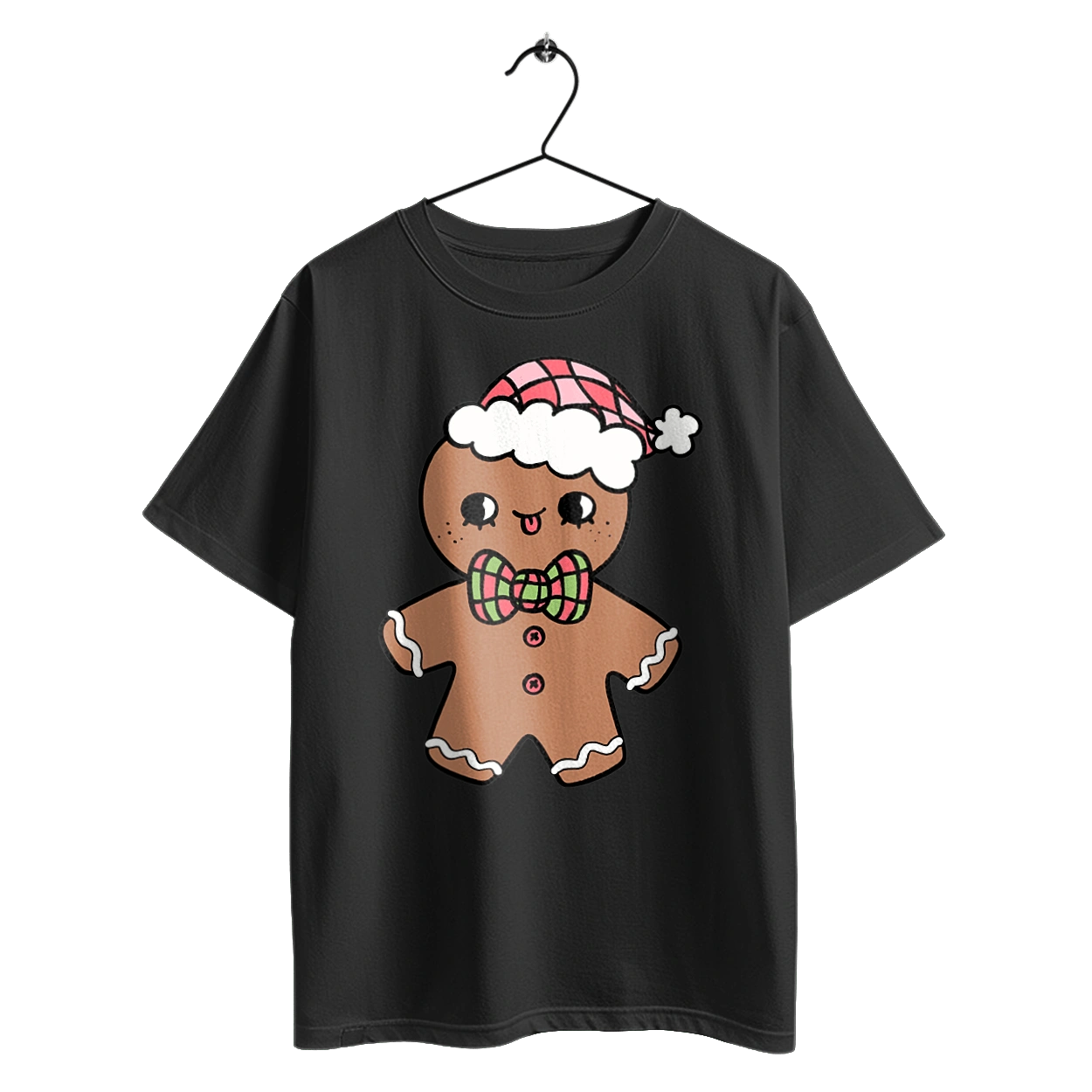 Gingerbread in a Christmas hat