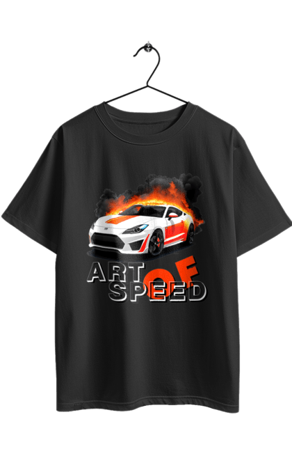 Футболка оверсайз з принтом "Швидкість". Авто, автомобіль, автомобільний, гонка, швидкість. 2070702
