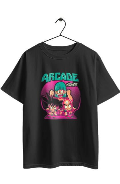 Футболка оверсайз з принтом "Перли дракона Булма". Anime, bulma, dragon ball, goku, manga, аніме, булма, гоку, манга, перли дракона. 2070702