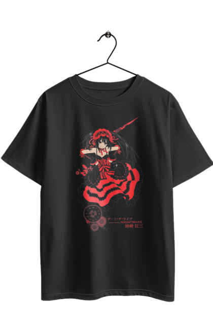 Футболка оверсайз з принтом "Date A Live Курумі Токісакі". Date a live, kurumi, kurumi tokisaki, аніме, дух, курумі, курумі токісакі, ранобе. 2070702