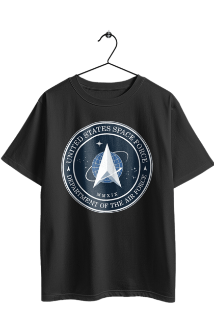 Oversized t-shirt with prints United States Space Force. Emblem, political, politics, space, space force, space travel, united states, ussf. 2070702