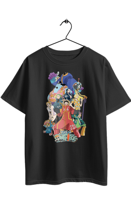 Футболка оверсайз з принтом "Ван Піс Луффі". Luffy, one piece, аніме, ван піс, великий куш, луффі, манга, монки де луффі, пірати. 2070702