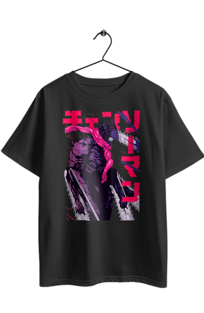 Футболка оверсайз з принтом "Людина Бензопила". Anime, chainsaw man, denji, manga, pochita, аніме, денджі, людина-бензопила, манга, почіта. 2070702