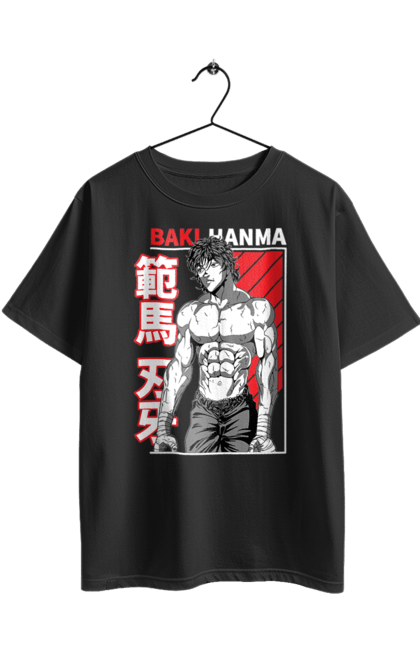 Футболка оверсайз з принтом "Боєць Баки". Anime, hanma baki, manga, аніме, боєць баки, бойові мистецтва, манга, серіал. 2070702