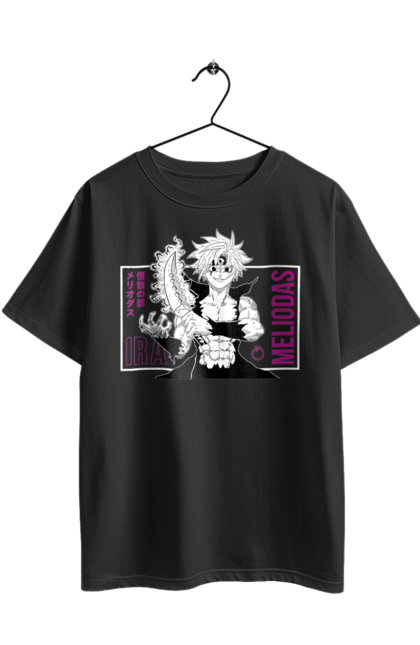 Футболка оверсайз з принтом "Сім смертних гріхів Меліодас". Seven deadly sins, аніме, гріх дракона, манга, меліодас, сім смертних гріхів. 2070702