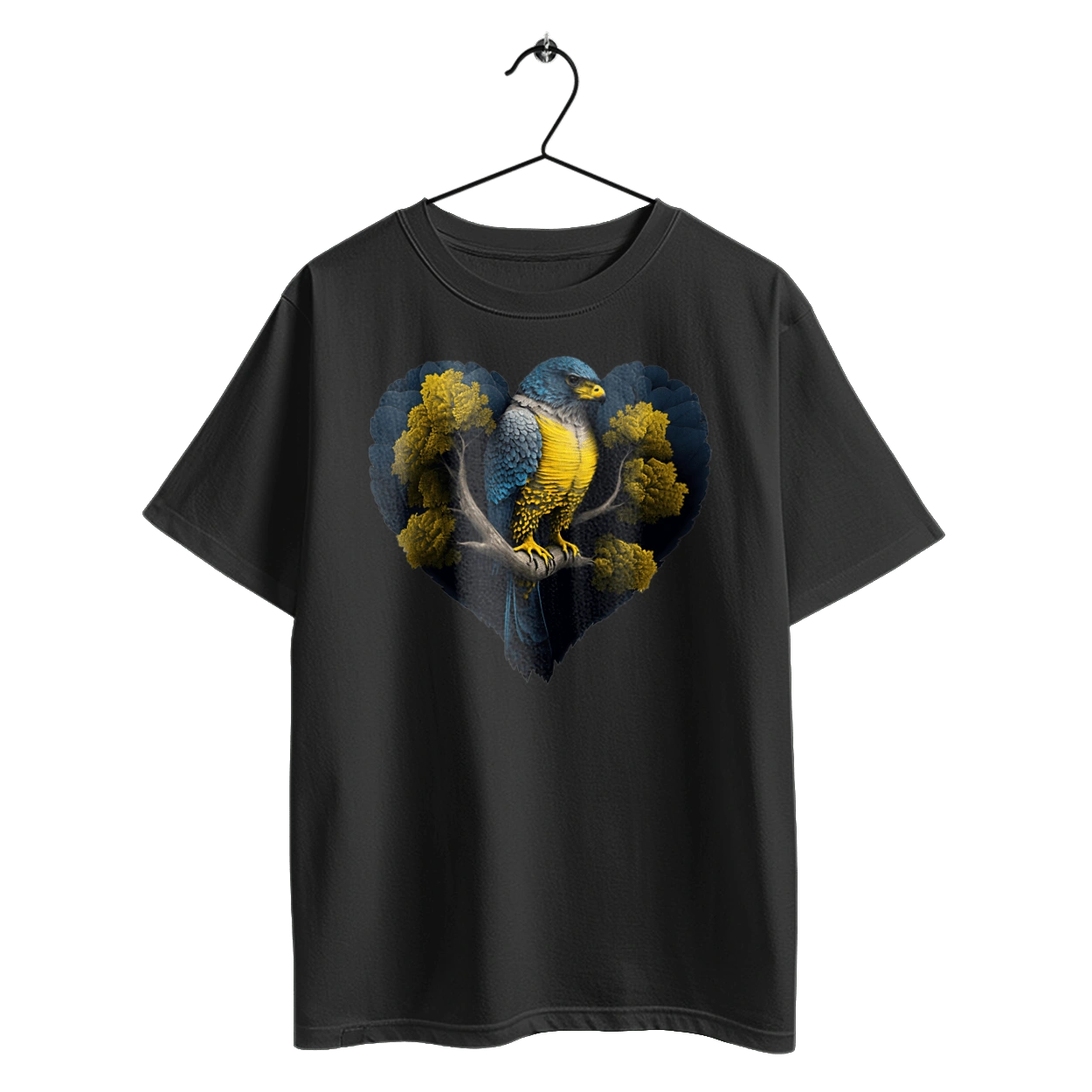 Blue and yellow falcon