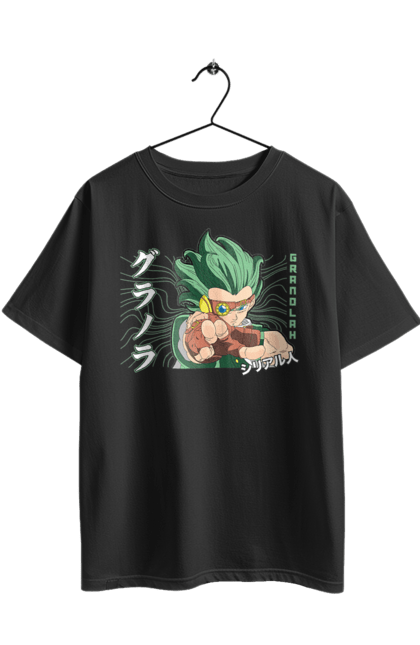 Футболка оверсайз з принтом "Перли дракона Гранола". Anime, dragon ball, goku, granolah, manga, vegeta, аніме, гранола, манга, перли дракона. 2070702