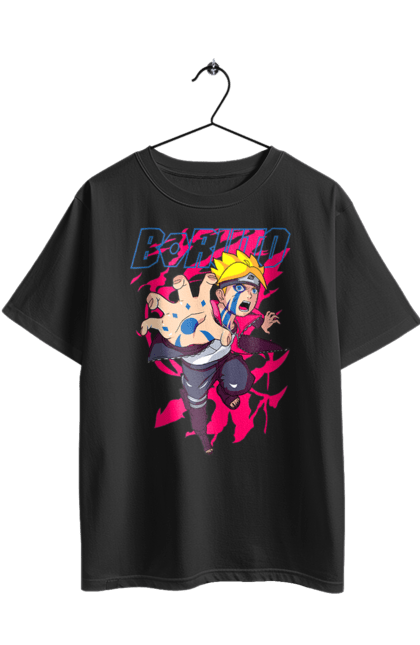 Футболка оверсайз з принтом "Боруто". Boruto, аніме, боруто, вороги, манга, неон, серіал. 2070702