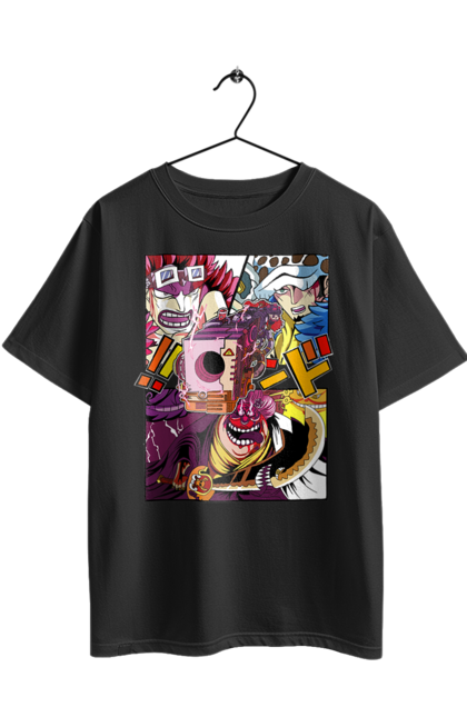 Футболка оверсайз з принтом "Шарлота, Трафальгар Ло та Юстасс Кід". Charlotte, eustass kid, one piece, trafalgar law, аніме, ван піс, манга, трафальгар ло, шарлота, юстасс кід. 2070702