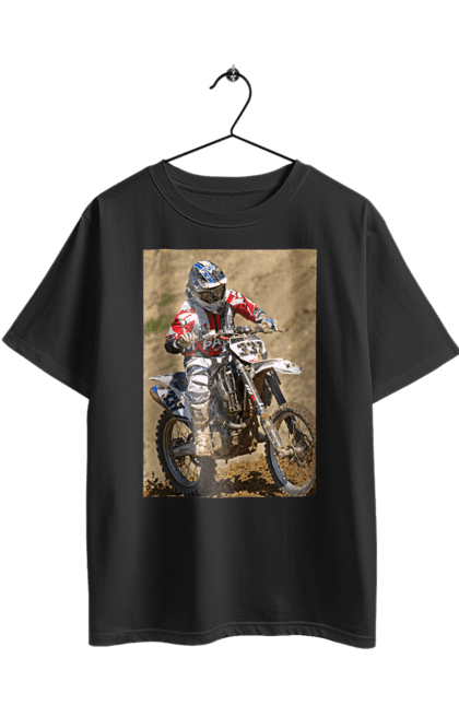 Футболка оверсайз з принтом "МОТОГОНЩИК". Мото, мотогонщик, мотоцикл, спорт, спортсмен. 2070702