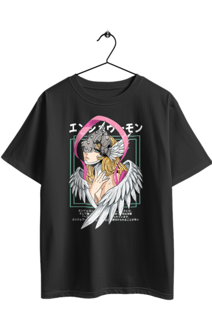 Футболка оверсайз з принтом "Digimon Ангевумон". Angewomon, bandai, digimon, digital monsters, ангевумон, віртуальні вихованці, медіафраншиза. 2070702