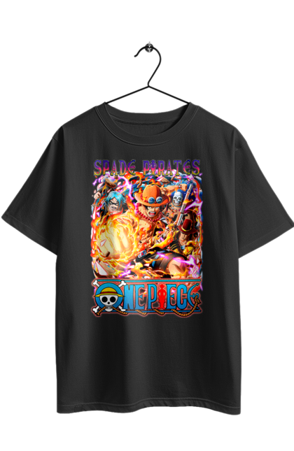 Футболка оверсайз з принтом "Ван Піс Портгас Д. Ейс". Fire fist, gol d. ace, one piece, portgas d. ace, аніме, ван пис, ван піс, гол д. ейс, манга, портгас д. ейс. 2070702