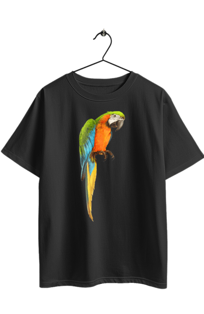 Футболка оверсайз з принтом "Просто Папуга". Папуга, пташка. 2070702