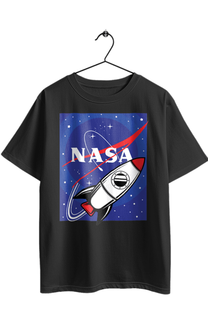 Футболка оверсайз з принтом "NASA". Nasa, авіація, астронавтика, дослідження, космонавтика, космос, наука, ракета, сша, технології. 2070702