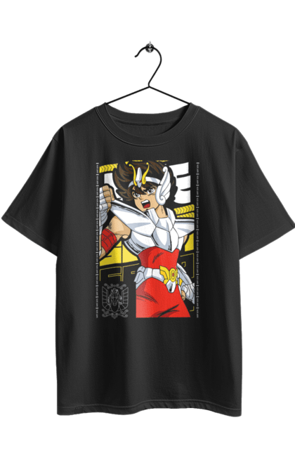 Футболка оверсайз з принтом "Святий Сейя". Anime, manga, saint seiya, аніме, космо, манга, святий сейя, сейя. 2070702