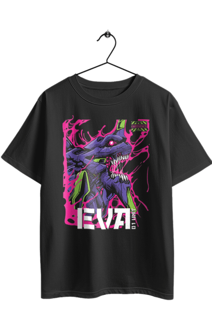 Футболка оверсайз з принтом "Євангеліон". Evangelion, neon genesis evangelion, аніме, єва 01, євангеліон, манга, синдзі, янгол. 2070702
