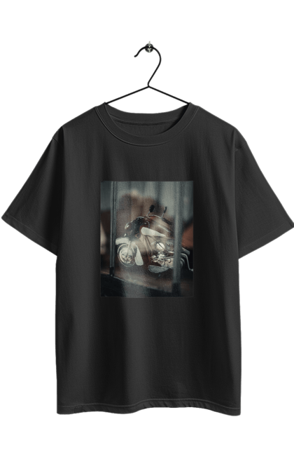 Футболка оверсайз з принтом "Мото". Байк, дорога, мото, сила, швидкість. 2070702