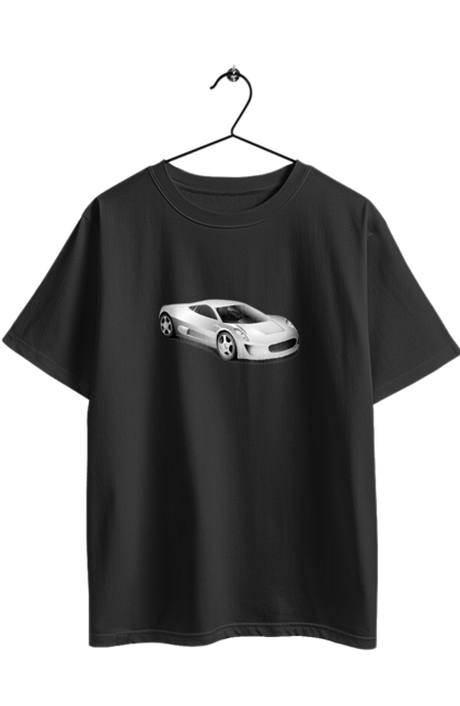 Футболка оверсайз з принтом "Авто.1". Авто, графіка, спортивне авто, фото, чорно-біле зображення. 2070702