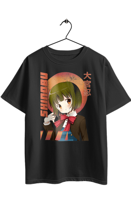 Футболка оверсайз з принтом "Золота мозаїка Шинобу Омія". Anime, kiniro mosaic, kinmoza, manga, shinobu omiya, аніме, золота мозаїка, манга, шинобу, шинобу омія. 2070702