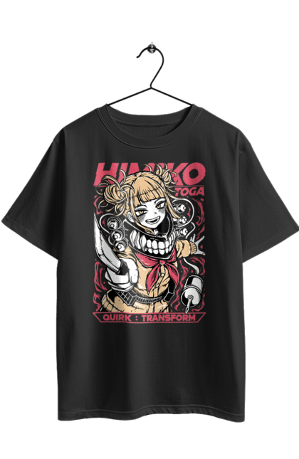 Oversized t-shirt with prints My Hero Academia Himiko Toga. Anime, himiko toga, manga, my hero academia, video game, yakuza toga. 2070702
