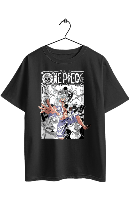 Футболка оверсайз з принтом "Ван Піс Луффі". Luffy, one piece, аніме, ван піс, великий куш, луффі, манга, монки де луффі, пірати. 2070702