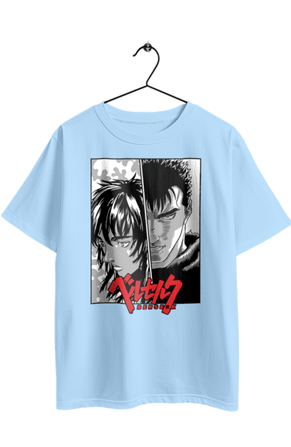 Oversized t-shirt with prints Berserk. Anime, berserk, griffith, guts, kentaro miura, manga. 2070702