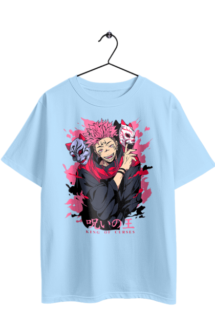 Oversized t-shirt with prints Jujutsu Kaisen Sukuna. Anime, dark fantasy, jujutsu kaisen, magic battle, manga, mystic, sukuna. 2070702